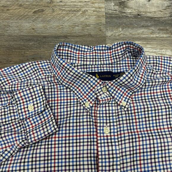 Ralph Lauren Multicolor Men 2LT/2XLT Gingham Check Long Sleeve Button Down Shirt - Picture 1 of 10